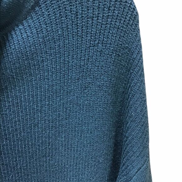 Devotion by Cyrus Sweater Womens Size Small  Cowl Neck Chunky Knit Teal Blue New - Picture 8 of 15